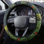 Rongoa Maori New Zealand Rata Steering Wheel Cover NZ Tui Bird Forest Vibes