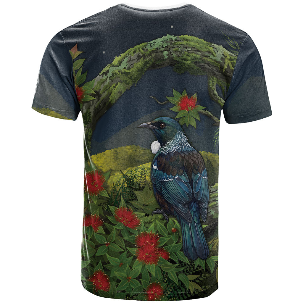 Rongoa Maori New Zealand Rata T Shirt NZ Tui Bird Forest Vibes