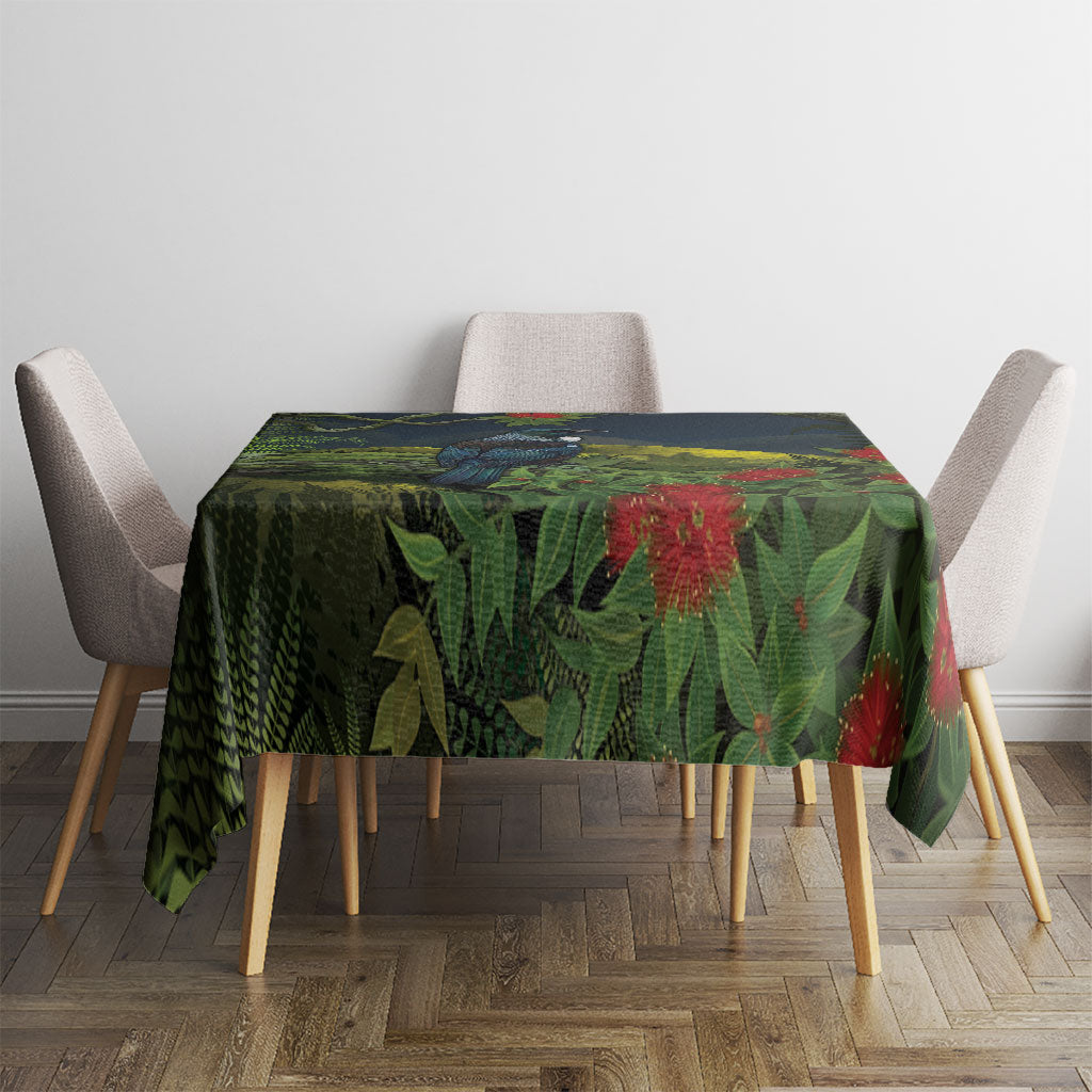 Rongoa Maori New Zealand Rata Tablecloth NZ Tui Bird Forest Vibes