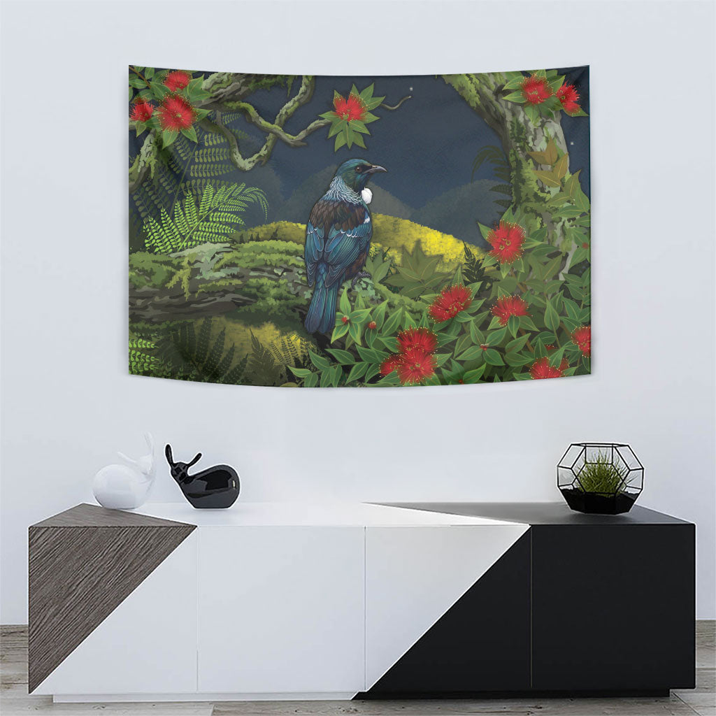 Rongoa Maori New Zealand Rata Tapestry NZ Tui Bird Forest Vibes