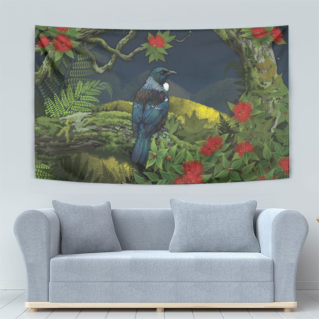 Rongoa Maori New Zealand Rata Tapestry NZ Tui Bird Forest Vibes