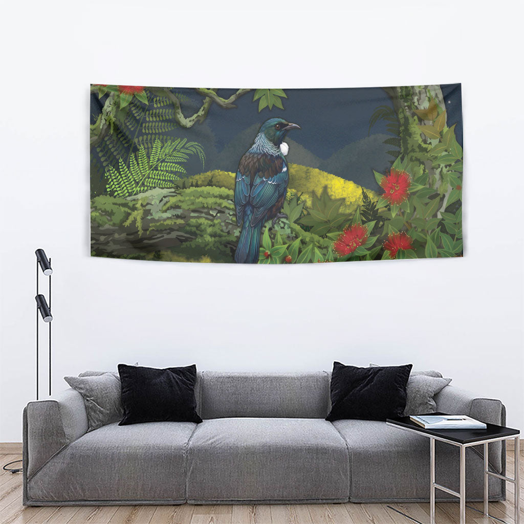 Rongoa Maori New Zealand Rata Tapestry NZ Tui Bird Forest Vibes