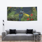 Rongoa Maori New Zealand Rata Tapestry NZ Tui Bird Forest Vibes