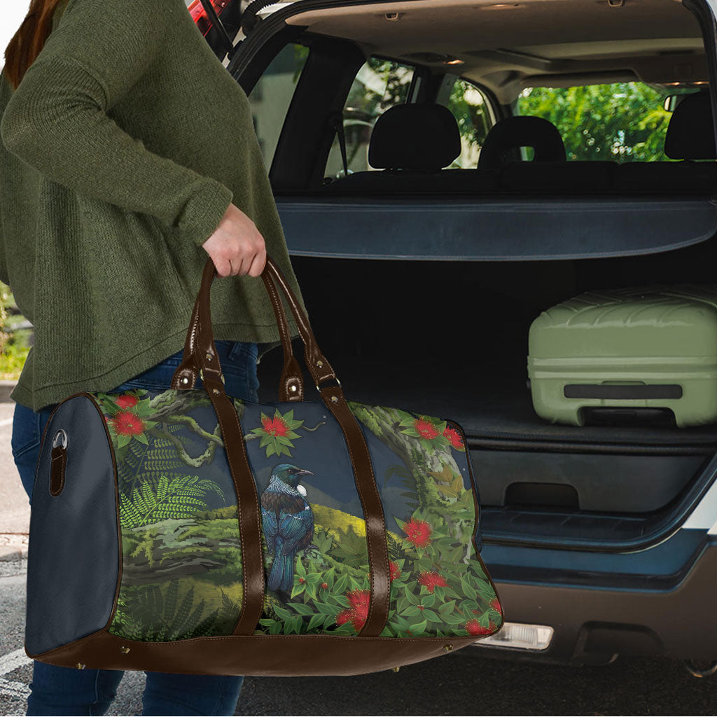 Rongoa Maori New Zealand Rata Travel Bag NZ Tui Bird Forest Vibes