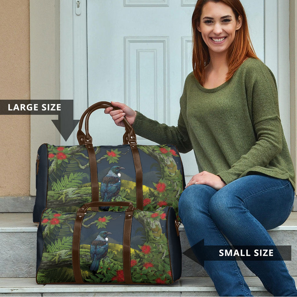 Rongoa Maori New Zealand Rata Travel Bag NZ Tui Bird Forest Vibes