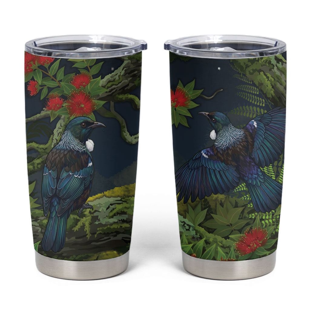 Rongoa Maori New Zealand Rata Tumbler Cup NZ Tui Bird Forest Vibes