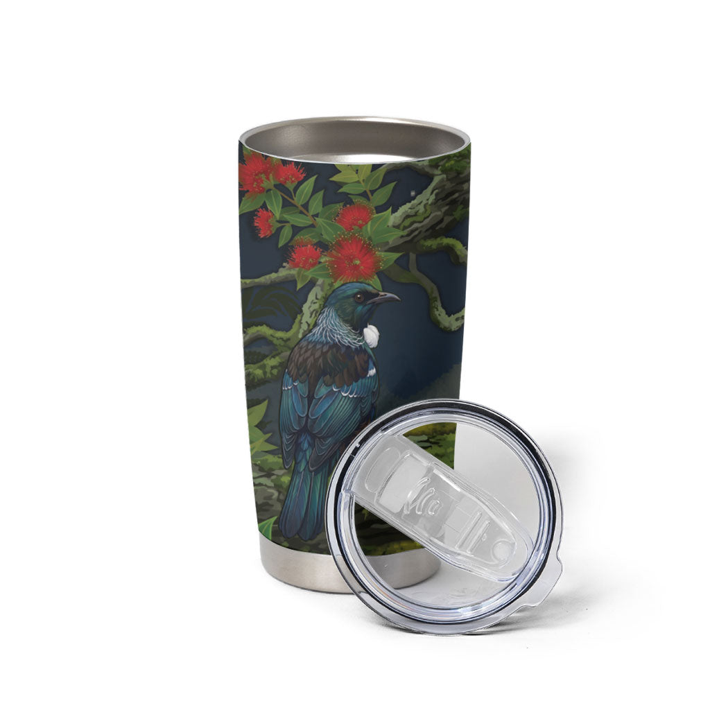 Rongoa Maori New Zealand Rata Tumbler Cup NZ Tui Bird Forest Vibes
