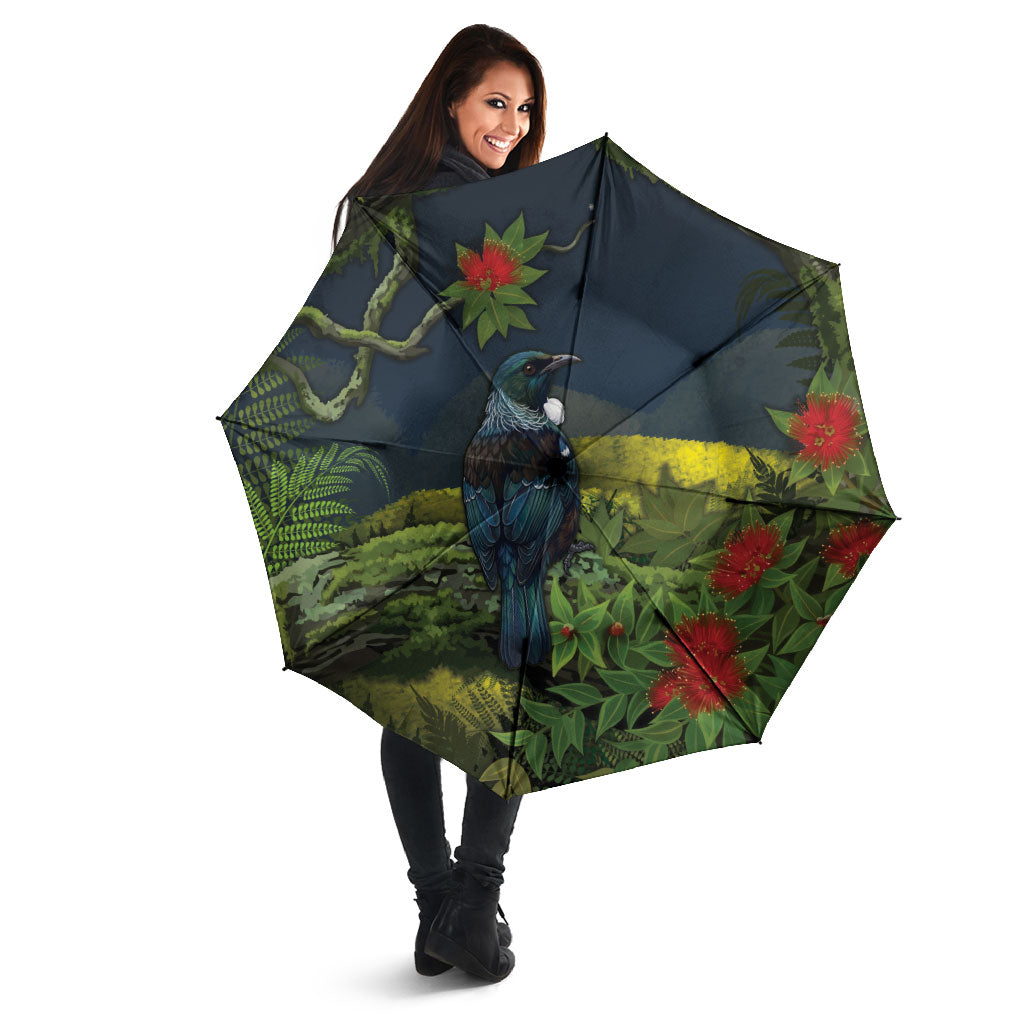 Rongoa Maori New Zealand Rata Umbrella NZ Tui Bird Forest Vibes
