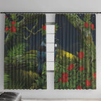 Rongoa Maori New Zealand Rata Window Curtain NZ Tui Bird Forest Vibes