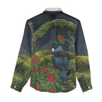 Rongoa Maori New Zealand Rata Women Casual Shirt NZ Tui Bird Forest Vibes