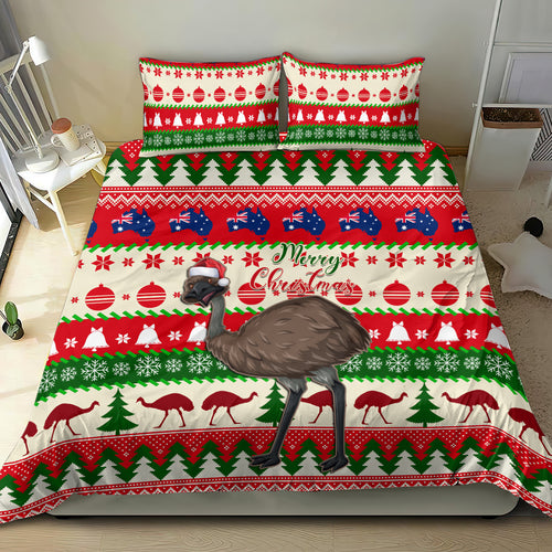 australia-christmas-bedding-set-aussie-emu-santa-merry-xmas