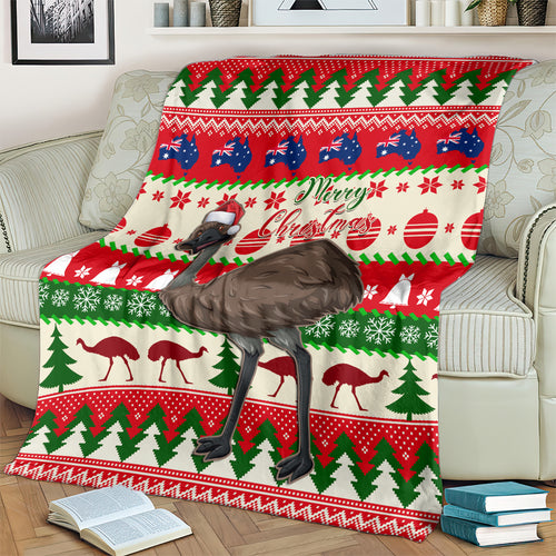 australia-christmas-blanket-aussie-emu-santa-merry-xmas