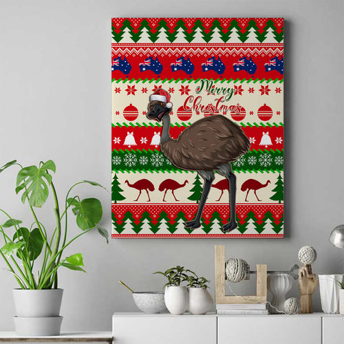 australia-christmas-canvas-wall-art-aussie-emu-santa-merry-xmas