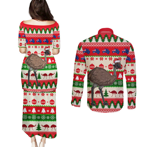 australia-christmas-couples-matching-puletasi-dress-and-long-sleeve-button-shirt-aussie-emu-santa-merry-xmas