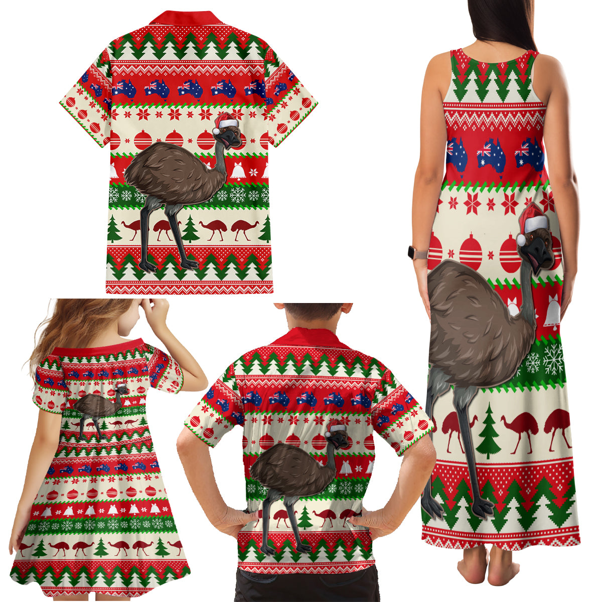 australia-christmas-family-matching-tank-maxi-dress-and-hawaiian-shirt-aussie-emu-santa-merry-xmas