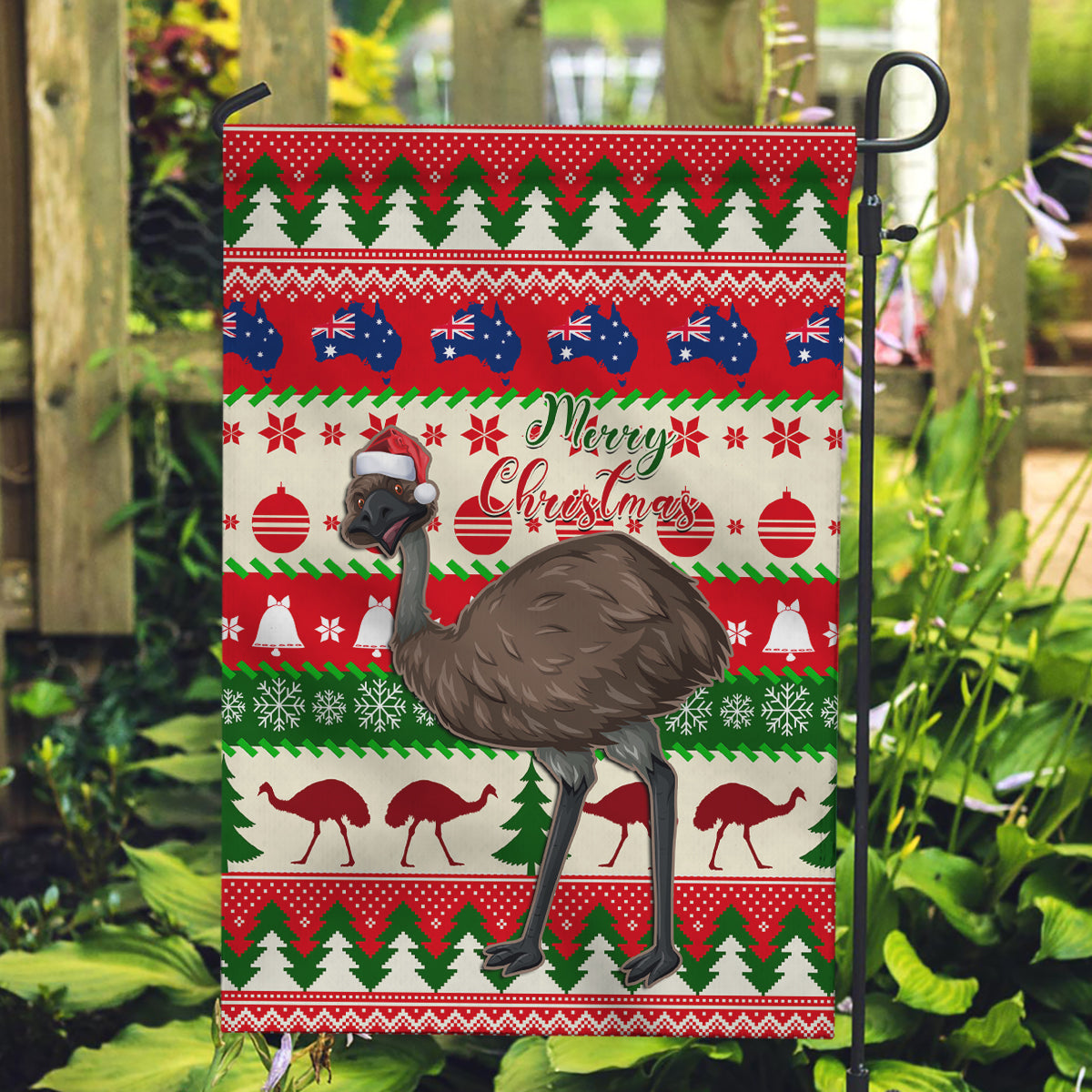 australia-christmas-garden-flag-aussie-emu-santa-merry-xmas