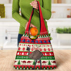 Australia Christmas Grocery Bag Aussie Emu Santa Merry Xmas