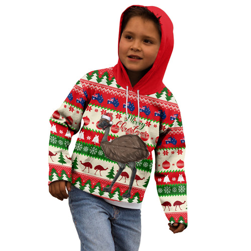 australia-christmas-kid-hoodie-aussie-emu-santa-merry-xmas