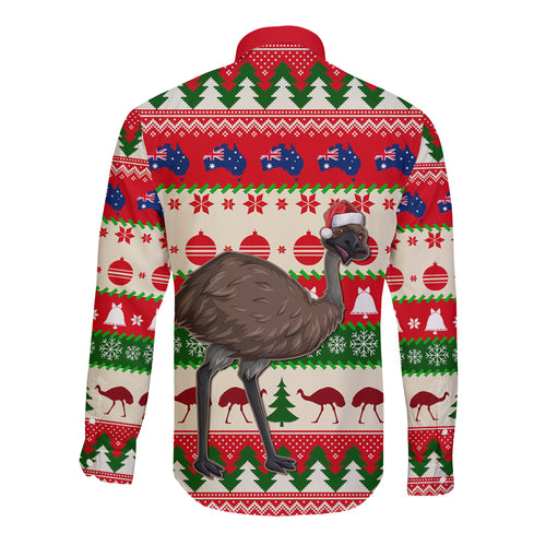 australia-christmas-long-sleeve-button-shirt-aussie-emu-santa-merry-xmas