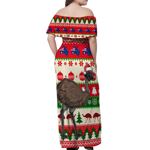 australia-christmas-off-shoulder-maxi-dress-aussie-emu-santa-merry-xmas