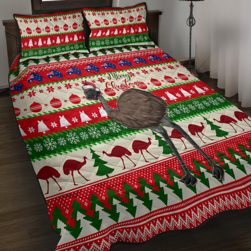 australia-christmas-quilt-bed-set-aussie-emu-santa-merry-xmas