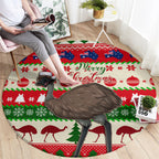 australia-christmas-round-carpet-aussie-emu-santa-merry-xmas