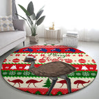 australia-christmas-round-carpet-aussie-emu-santa-merry-xmas