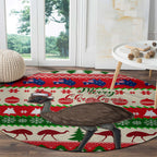 australia-christmas-round-carpet-aussie-emu-santa-merry-xmas