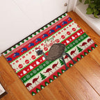 australia-christmas-rubber-doormat-aussie-emu-santa-merry-xmas
