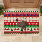 australia-christmas-rubber-doormat-aussie-emu-santa-merry-xmas