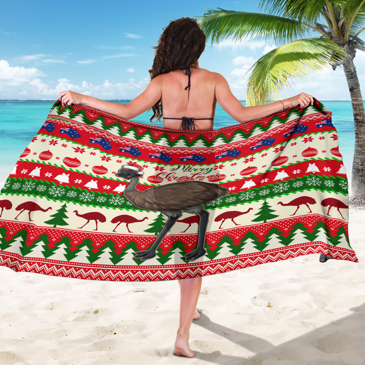 australia-christmas-sarong-aussie-emu-santa-merry-xmas