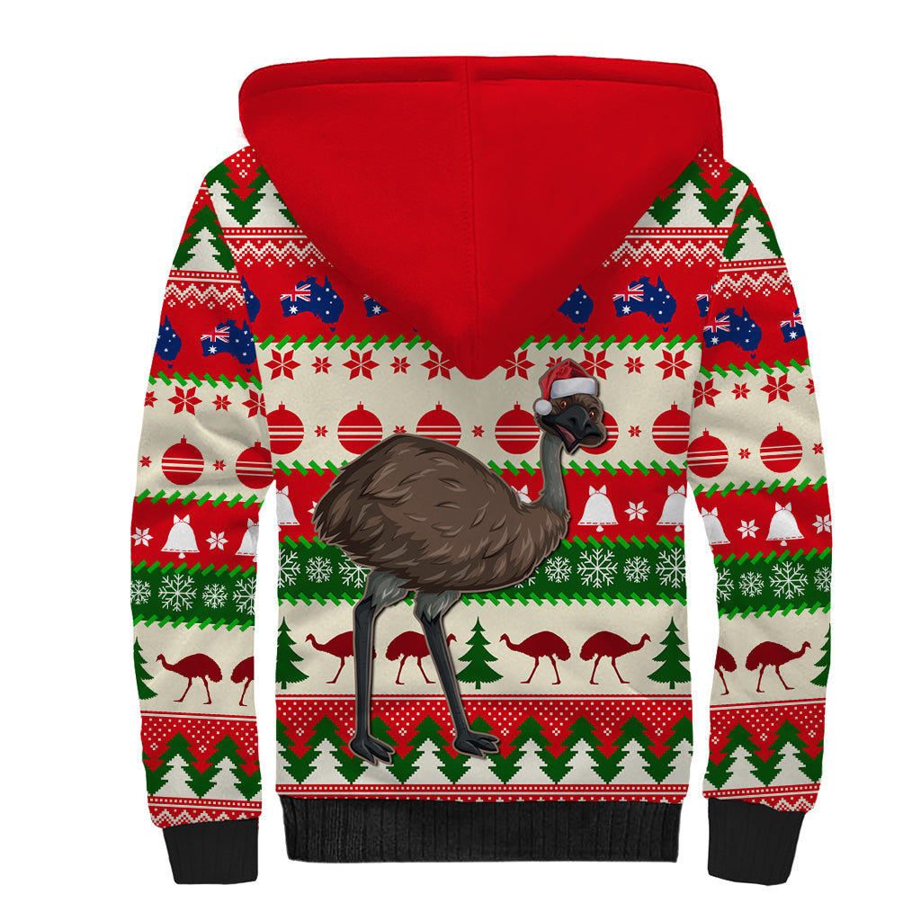 australia-christmas-sherpa-hoodie-aussie-emu-santa-merry-xmas