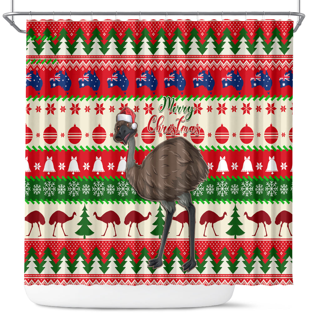 australia-christmas-shower-curtain-aussie-emu-santa-merry-xmas