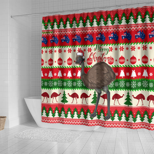 australia-christmas-shower-curtain-aussie-emu-santa-merry-xmas