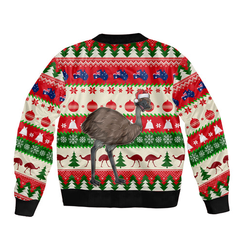 australia-christmas-sleeve-zip-bomber-jacket-aussie-emu-santa-merry-xmas