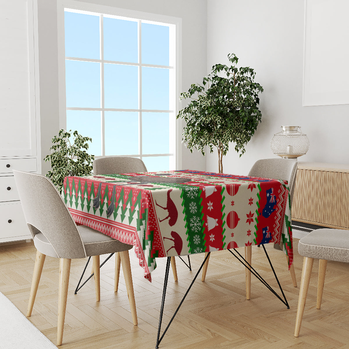 australia-christmas-tablecloth-aussie-emu-santa-merry-xmas