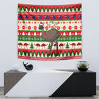 australia-christmas-tapestry-aussie-emu-santa-merry-xmas
