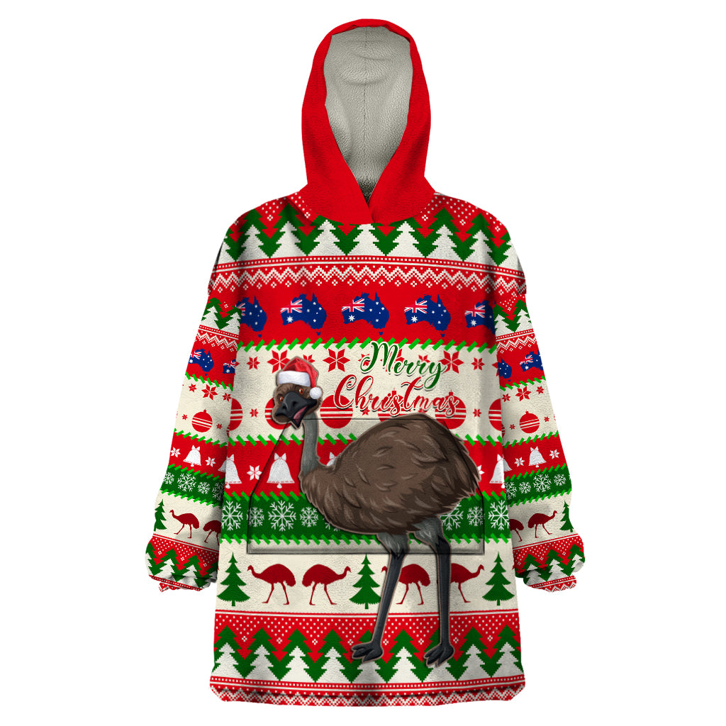 australia-christmas-wearable-blanket-hoodie-aussie-emu-santa-merry-xmas