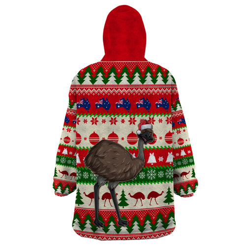 australia-christmas-wearable-blanket-hoodie-aussie-emu-santa-merry-xmas