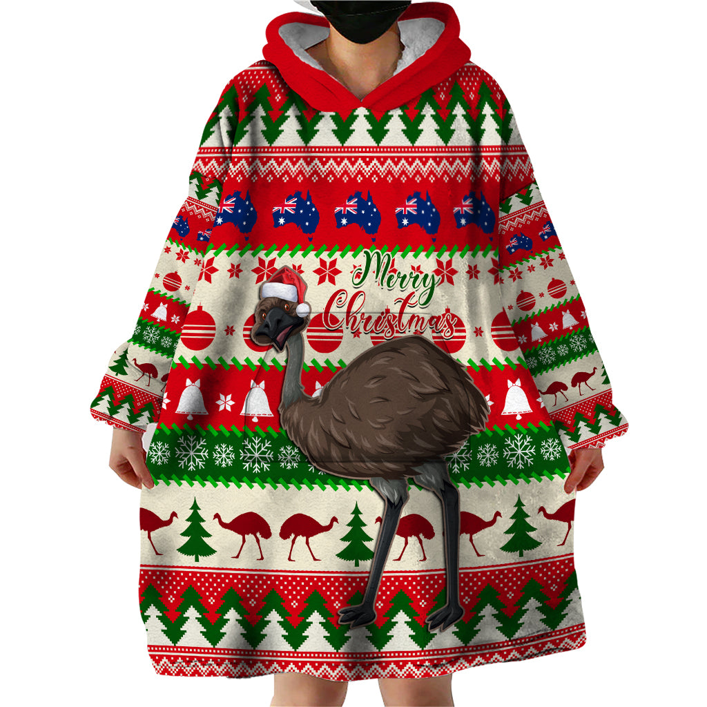 australia-christmas-wearable-blanket-hoodie-aussie-emu-santa-merry-xmas