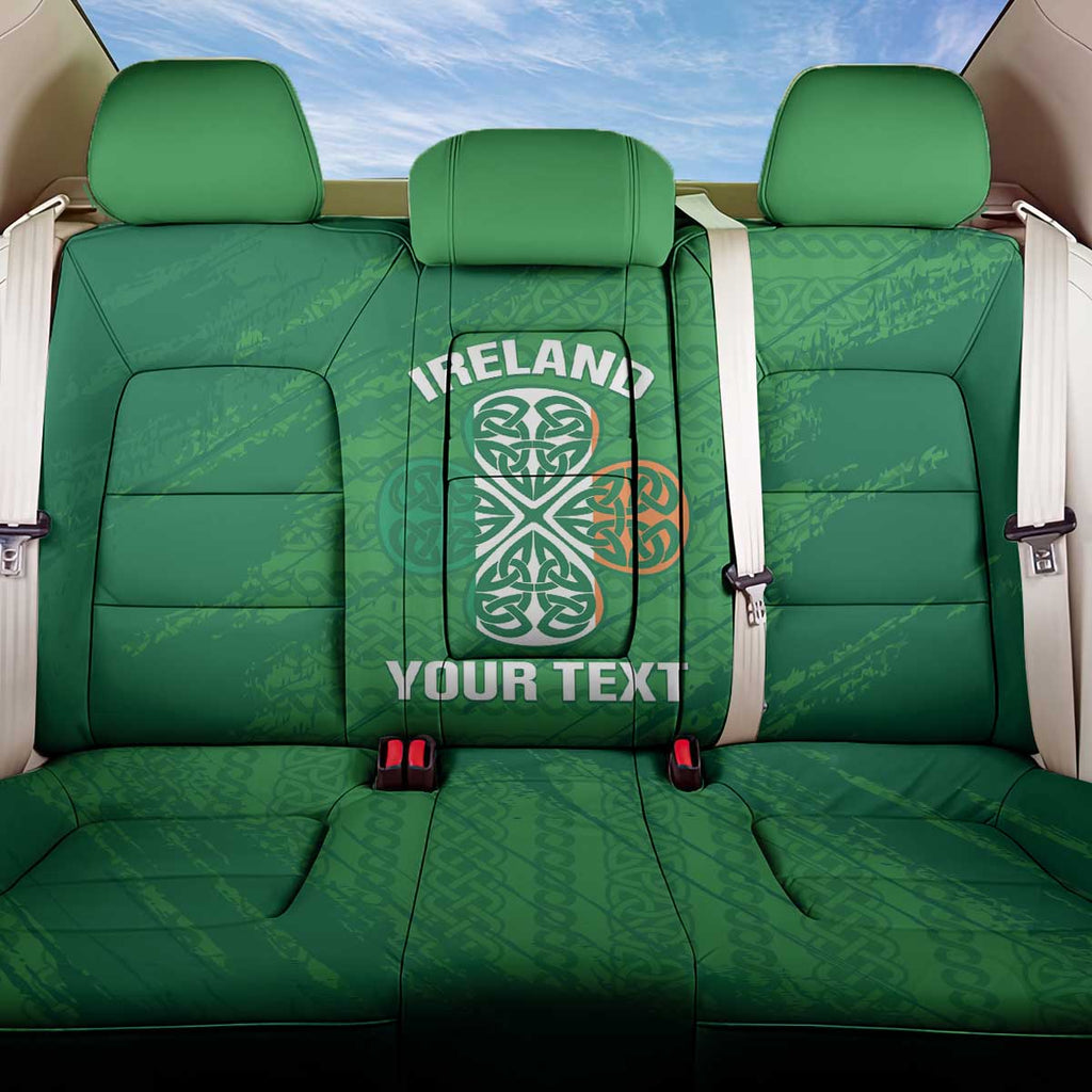 Custom Ireland Cricket Back Car Seat Cover Irish Celtic Knot - National Color