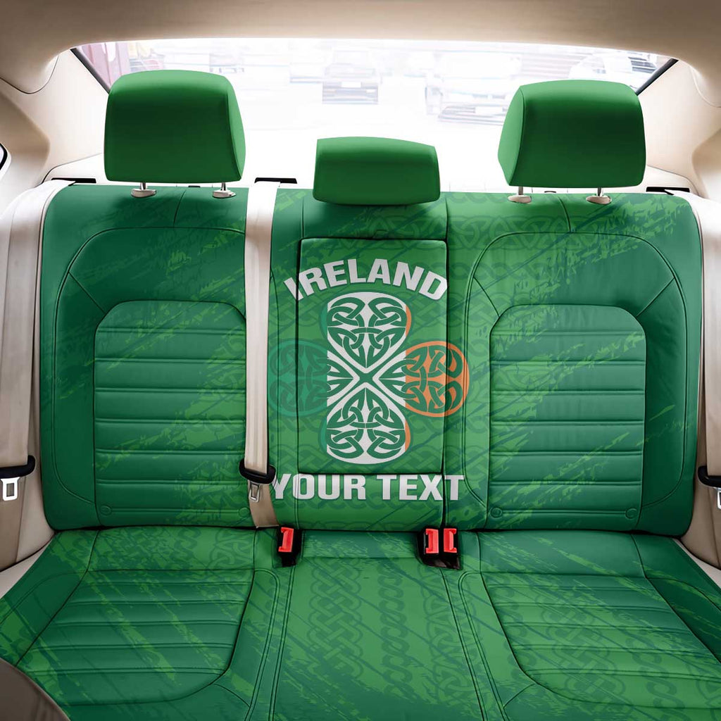 Custom Ireland Cricket Back Car Seat Cover Irish Celtic Knot - National Color