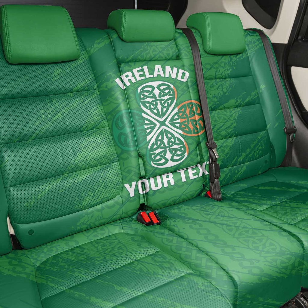 Custom Ireland Cricket Back Car Seat Cover Irish Celtic Knot - National Color
