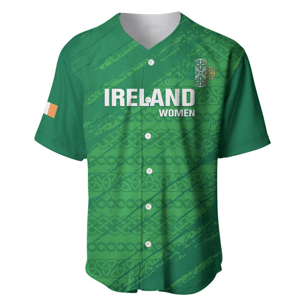 Custom Ireland Cricket Baseball Jersey Irish Celtic Knot - National Color