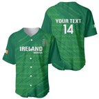 Custom Ireland Cricket Baseball Jersey Irish Celtic Knot - National Color