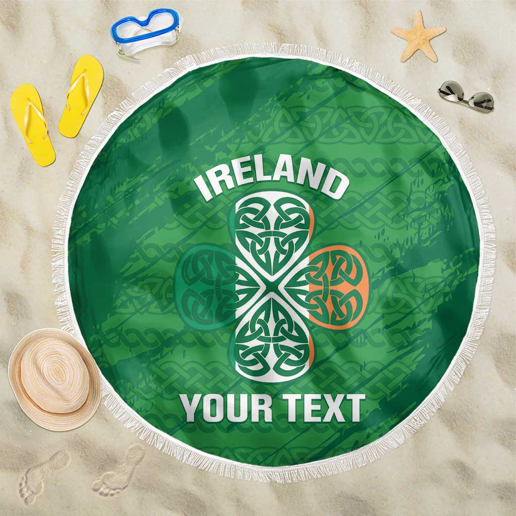 Custom Ireland Cricket Beach Blanket Irish Celtic Knot - National Color
