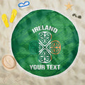 Custom Ireland Cricket Beach Blanket Irish Celtic Knot - National Color
