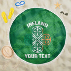 Custom Ireland Cricket Beach Blanket Irish Celtic Knot - National Color