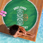 Custom Ireland Cricket Beach Blanket Irish Celtic Knot - National Color