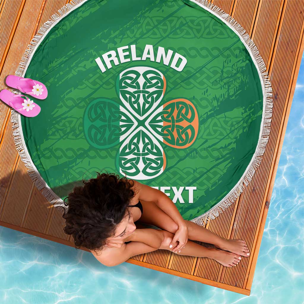 Custom Ireland Cricket Beach Blanket Irish Celtic Knot - National Color